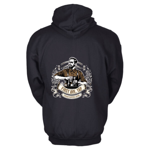 1st Avenue Tap- Full-Zip Hooded Sweatshirt- Black Thumbnail