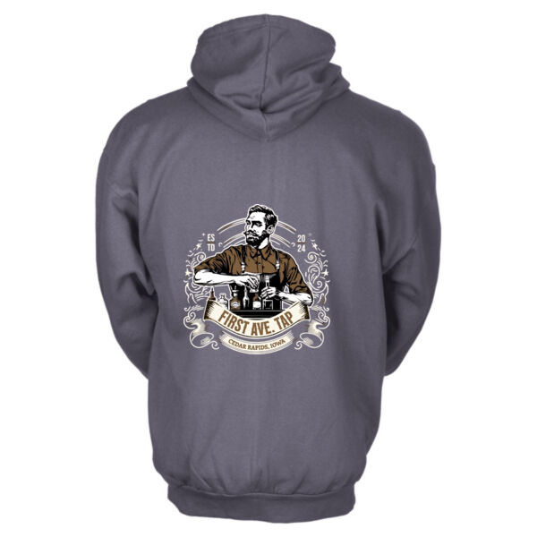 1st Avenue Tap- Full-Zip Hooded Sweatshirt- Grey Thumbnail