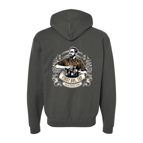 1st Avenue Tap- Unisex Fleece Hooded Sweatshirt- Grey Thumbnail