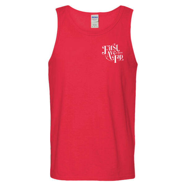 1st Avenue Tap- Unisex Heavy Cotton™ Tank Top- Red Thumbnail