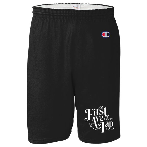 1st Avenue Tap- Cotton Gym Shorts- Black Thumbnail