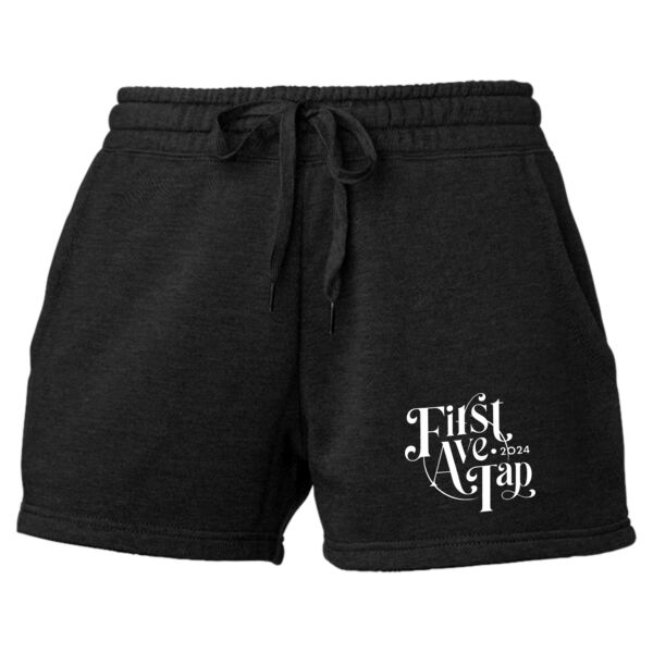 1st Avenue Tap- Women’s Lightweight Fleece Shorts- Black Thumbnail